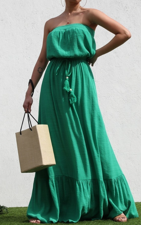 Olivia Maxi Dress Kelly Green