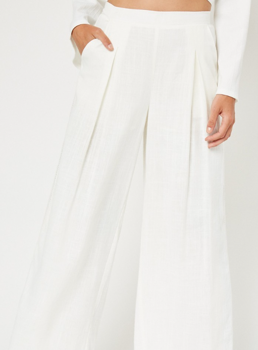 Valentina Crochet Lace Wide-Leg Pant