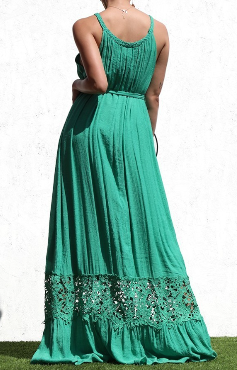 Kelly Green Valencia Maxi Dress