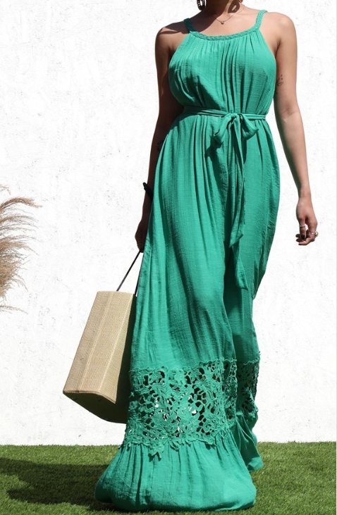 Kelly Green Valencia Maxi Dress