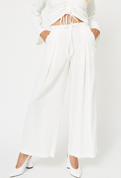 Valentina Crochet Lace Wide-Leg Pant