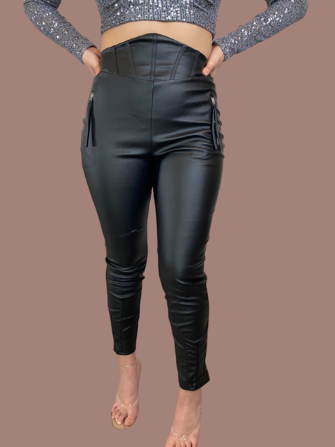 Nochesita Faux Leather Pants